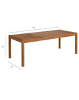 Eleni 7 Piece Outdoor Patio Teak Wood Dining Set - From Where Finds -