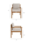 Eleni 7 Piece Outdoor Patio Teak Wood Dining Set - From Where Finds -