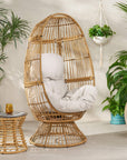 Ellen Wicker Swivel Egg Chair - From Where -