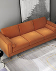 Elmhurst 86" Velvet Square Arm Sofa - From Where -