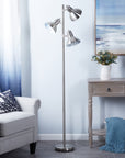 Embleton Brushed Nickel 3 - Head Floor Lamp - From Where -