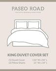 Embroidered Border 3 Piece Duvet Cover Set - From Where -