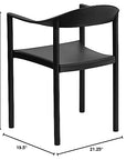 EMMA + OLIVER 1000 lb. Capacity Black Plastic Cafe Stack Chair - From Where -