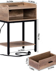 End Side Table with Charging Station (Set of 2) - From Where -
