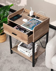 End Side Table with Charging Station (Set of 2) - From Where -
