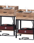 End Side Table with Charging Station (Set of 2) - From Where -