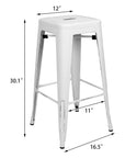 Ergonomic Metal Barstool (Set of 4) - From Where -