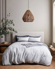 European Linen Gingham Duvet Cover Set - From Where Finds -