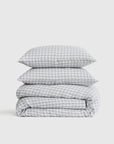 European Linen Gingham Duvet Cover Set - From Where Finds -