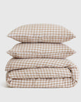 European Linen Gingham Duvet Cover Set - From Where Finds -