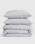 European Linen Gingham Duvet Cover Set - From Where Finds -