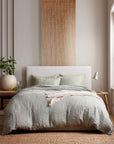 European Linen Gingham Duvet Cover Set - From Where Finds -