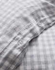 European Linen Gingham Duvet Cover Set - From Where Finds -