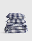 European Linen Gingham Duvet Cover Set - From Where Finds -