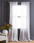 European Linen Sheer Curtain Set (Set of 2) - From Where Finds -