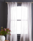 European Linen Sheer Curtain Set (Set of 2) - From Where Finds -