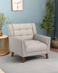 Evelyn Mid Century Fabric Arm Chair - From Where -