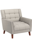 Evelyn Mid Century Fabric Arm Chair - From Where -