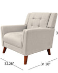 Evelyn Mid Century Fabric Arm Chair - From Where -