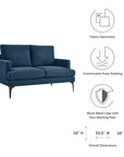 Evermore Upholstered Fabric Loveseat - From Where Finds -