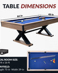 Excalibur 7' Pool Table - From Where -