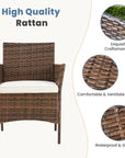 4-Piece Outdoor Wicker Patio Set