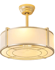 Fabric Caged Ceiling Fan Chandelier - From Where -