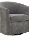 Fabric Swivel Club Chair - From Where -