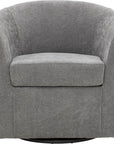 Fabric Swivel Club Chair - From Where -