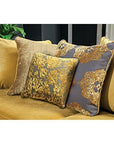 Fabric Upholstered Sofa in Gold - From Where -