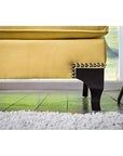 Fabric Upholstered Sofa in Gold - From Where -