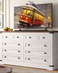 Farmhouse 10 Drawers Double Dresser - From Where -
