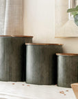 Farmhouse Kitchen Canisters for Countertop - From Where -