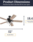 Farmhouse LED Ceiling Fan with Light - From Where -