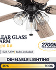 Farmhouse LED Ceiling Fan with Light - From Where -