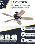 Farmhouse LED Ceiling Fan with Light - From Where -