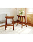 Farmhouse Rustic Dining Stools - From Where -