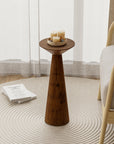 Farmhouse Tall Pedestal End Table - From Where -