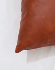 Faux Leather & Cotton Pillow Covers - From Where -