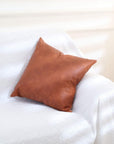 Faux Leather & Cotton Pillow Covers - From Where -