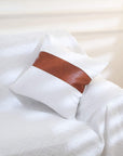 Faux Leather & Cotton Pillow Covers - From Where -