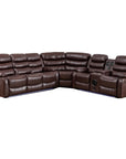 Faux Leather Reclining Sectional - From Where -