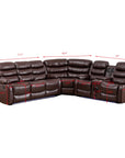 Faux Leather Reclining Sectional - From Where -