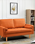Faux Leather Sofa with Removable Cushions - From Where -