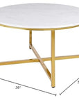 Faux Marble Top Center Table - From Where -