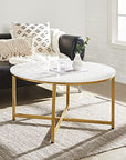 Faux Marble Top Center Table - From Where -