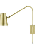 Faye Metal Wall Sconce in Satin Brass - From Where Finds -