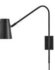 Faye Metal Wall Sconce in Satin Brass - From Where Finds -