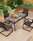 C-Spring Patio Dining Chairs (Set of 4)