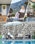 4-Piece Outdoor Wicker Patio Set